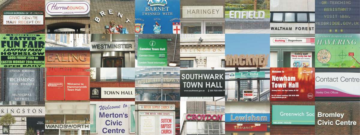 Town hall collage